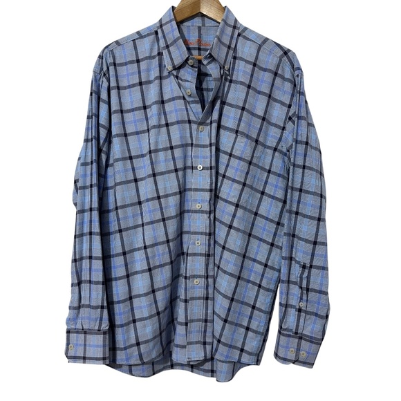 Alan Flusser Other - Alan Flusser Mens Plaid Button Down Shirt Size XL